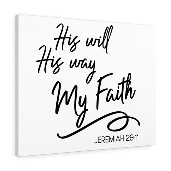Scripture Walls Jeremiah 29:11 His Way Bible Verse Canvas Christian Wall Art Ready to Hang Unframed