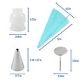 thumbnail image 6 of 42 Pieces Cake Decorating Supplies Kit 36 Icing Tips 2 Silicone Pastry Bags 2 Flower Nails 2 Reusable Plastic Couplers Baking Supplies Frosting Tools Piping Tips Set for Cupcakes Cookies, 6 of 8