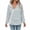 Gray, variant on Women's Windbreaker Stand Collar Zip Up Outwear Jackets with Big Kangaroo Pocket Lightweight Water Resistant Travel Casual Jacket Light Blue 3XL