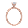 thumbnail image 2 of 1/3 Carat Prong Set Solitaire Diamond Engagement Ring Band in 14K Rose Gold (Ring Size 9), 2 of 5