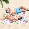 thumbnail image 6 of GZHJMY Beach Towel for Women Girls, Cartoon Colourful Ice Cream Bath Towel, Oversized Lightweight Sport Towel, 31x71 Inch, 6 of 7