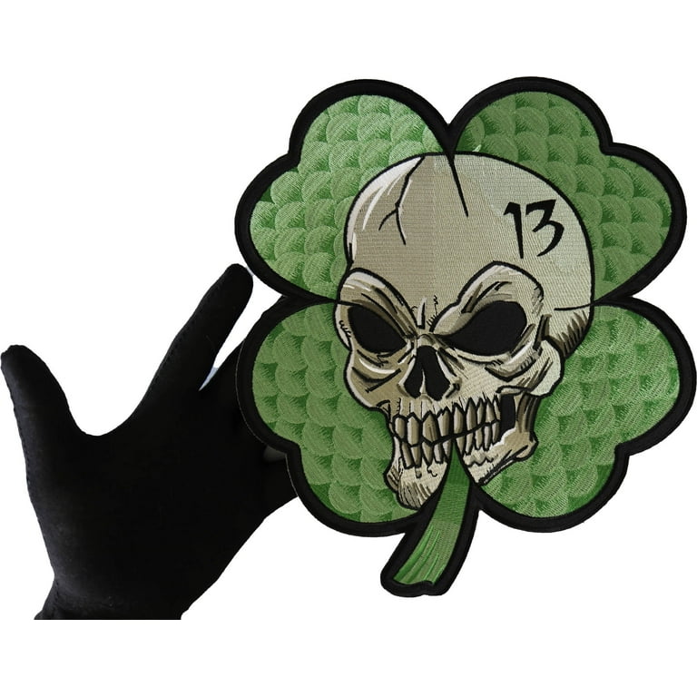 Large skull patches for jackets hot sale