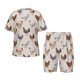 thumbnail image 1 of Balery Various Chicken Conjunto de Pijama Infantil de Manga Corta con Estampado – Ropa de Dormir de Algodón Suave-Large, 1 of 6