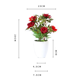 thumbnail image 3 of Mini decoración floral de rosas reales, flor Artificial, planta de simulación en maceta, bonsái (rojo) JM JM, 3 of 4