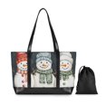 thumbnail image 7 of FORMRS Canvas Laptop Tote Bag for Women with 15.6" Computer Compartments Shoulder Handbag, Green Snowmen, 7 of 7