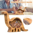 thumbnail image 1 of Hucha De Madera Dinosaurio Caja De Almacenamiento De Dinero Animal Personalizado Caja De Efectivo De Madera Moneda Regalo Para Ni帽os Ni帽as Adultos, 1 of 7