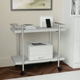 thumbnail image 6 of Martha Stewart Liam Mobile Office Storage and Printer Cart, Gray, 31.50"W x 14.25"D x 16.5"H, 6 of 14