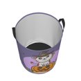 thumbnail image 5 of DouZhe Waterproof Collapsible Large Laundry Baskets, Halloween Cute Cat Pumpkin Prints Circular Hamper with Handles, 5 of 7