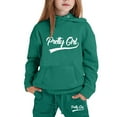 thumbnail image 2 of Byoo Letter Graphic Outfits for Tween Girl Lined Hoodie Sweatshirt Sweatpants Tracksuit Set Sport Sweatsuit Set, 2 of 3