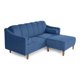 thumbnail image 3 of Sala Modular Sofá Cama Reversible De Velvet Azul Modelo Novella, 3 of 9