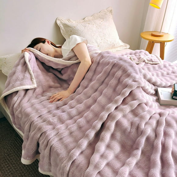 Sale Today Clearance! Flannel Blanket, Embroidered Knee Blanket, Small Fleece Throw Blanket for Office & Home, Soft Cozy Blanket, 150x200cm Size
