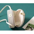 thumbnail image 3 of Bolso de ratán redondo hecho a mano para mujer, bolso de paja tejido a mano, bolso de playa de verano, bolso de hombro, bolso cruzado blanco, 3 of 4
