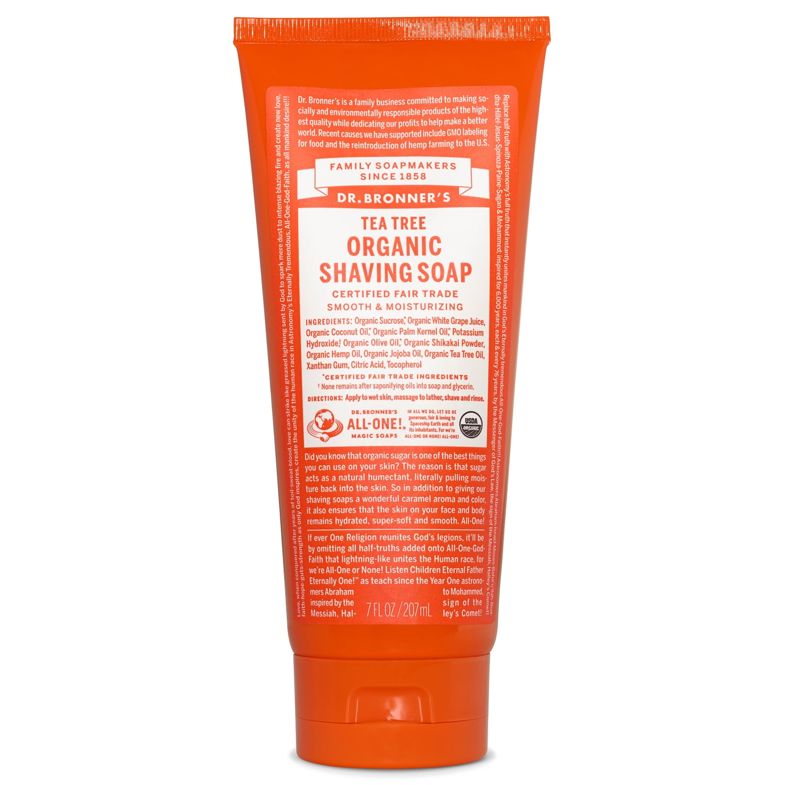 Dr Bronner s Organic Tea Tree Shaving Soap 7oz Walmart Walmart