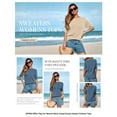 thumbnail image 4 of BTFBM Short Sleeve Sweater for Women Spring Tops Crew Neck Lightweight Pullover Loose Dressy Casual Blouse Basic Clothes, 4 of 9