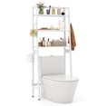 thumbnail image 1 of Gymax Étagère de Rangement au-Dessus de la Toilette à 3 Niveaux avec Barre Inférieure Réglable et Ajustable, 1 of 10