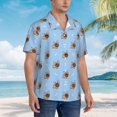thumbnail image 4 of Haiem Brown French Bulldog Printed Hawaiian Shirt for Men - Men’s Casual Beach Summer Shirts - Stretch Fabric with Modern Fit-XX-Large, 4 of 7