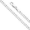 thumbnail image 2 of Genuine Solid Sterling Silver 4MM Cuban Curb Link .925 ITProLux Necklace Chains 16" - 30", Silver Necklace for Men & Women, Made In Italy, Capital Jewelry, 2 of 6