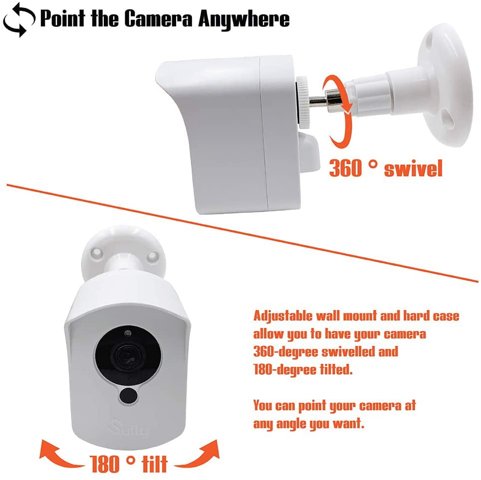 - Outdoor Case for Wyze Camera & v2 1080p Full HD w/Screw Mounts 1 pcs White Mounting Set for Wyze Cam Solid Housing for Wyze Cams by SULLY Wyze Waterproof Cover with Wall Mount Bracket 