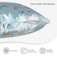 thumbnail image 5 of Bingfone Animals Travel World Map Linen Throw Pillow Covers Cushion Case Pocket Button Vintage Farmhouse Pillowcase for Sofa Couch Bed (without pillow core) 20"x20", 5 of 9