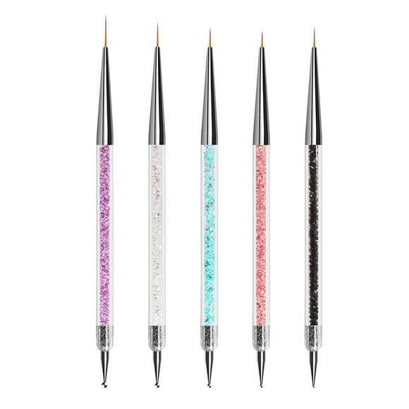 DHARMONAL Nail Brushes Set Of 5 Nail Covers for Painting Nails Reusable Things You Need for Acrylic Nails Nail Stuff for Acrylic Nails under 5 Finger Nail Brush for Mechanics Small Nail Brush