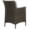 thumbnail image 3 of Modway Conduit Outdoor Patio Wicker Rattan Dining Armchair Set of 4 in Brown Gray, 3 of 3
