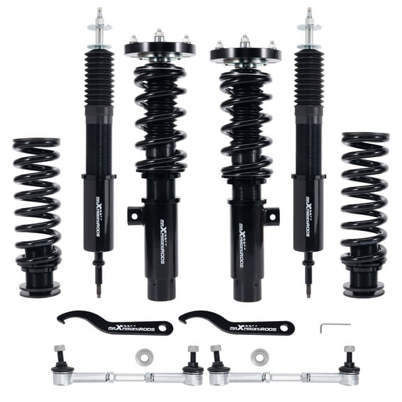 maXpeedingrods Coilovers for BMW 3 E90 2004-2011, for BMW 3 Touring E91 2004-2012, for BMW E92 E93 2005-2013, 24 Levels Damper Adjustable Coilovers Suspension Kit, Height Adjustable Lowering Kit