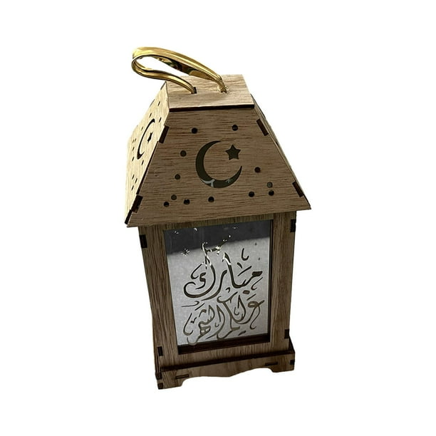 Lámpara de noche LED para Eid Ramadán, adornos, luz de escritorio decorativa a pilas A
