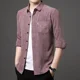 thumbnail image 4 of Camisas masculinas con bolsillo Camisa de hombre de gran tamaño Camisa de lino y algodón Cuello de diseñador Marca barata Moda hombre 2024 Trendyol Estilo coreano, 4 of 5