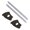 Black, variant on General Motorcycle Rim Protector 30Cm Plated Pry Rod & Plastic Guard Combo Bike Tire Removal Tool for All Wheels