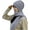 H01-grey, variant on Winter Warm Elastic Soft Ear Protection Knitted Scarf Hat Fleece Lined Beanie Hat