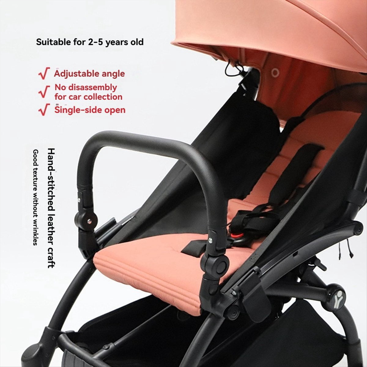 Stroller Bumper Bar Armrest Stroller Accessories Adjustable Handlebar for YOYO/ Baby Pushchair Front armrest