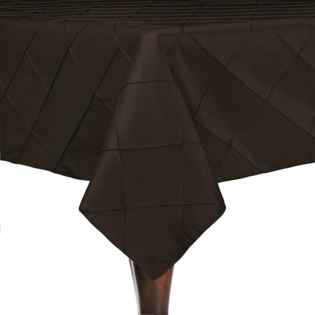 

Ultimate Textile (5 Pack) Embroidered Pintuck Taffeta 60 x 60-Inch Square Tablecloth Espresso Dark Brown