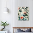 thumbnail image 4 of Chilfamy Large Blue and White Floral Wall Art Framed Flower Canvas Art Painting Wall Decor for Living Room Bedroom Home Decor,16x20 in/12x16 in, 4 of 5
