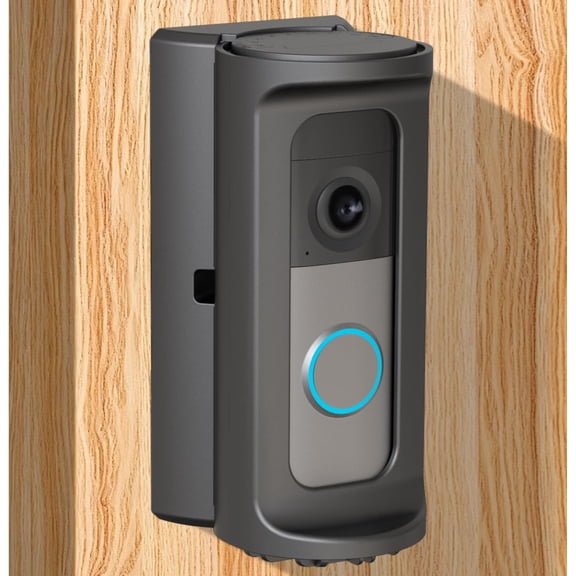 Adjustable Angle Doorbell Mount for Wired Doorbell 2nd Gen (2026), Wired Doorbell Plus / Pro (2025), Full Enclosure Anti-Theft Cover, Adhesive & Screw Mount
