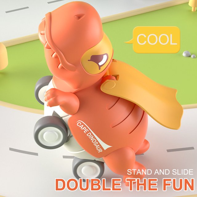 LSLJS Dinosaur Children Push Toy Car Baby Toy Car Boy Puzzle Car Non-Pull Back Car Inertial Scoote