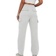 thumbnail image 3 of XFLWAM Womens Sweatpants Wide Leg Pants for Women Fall Winter Baggy Joggers Womens Sweat Pants with Pockets White M, 3 of 6