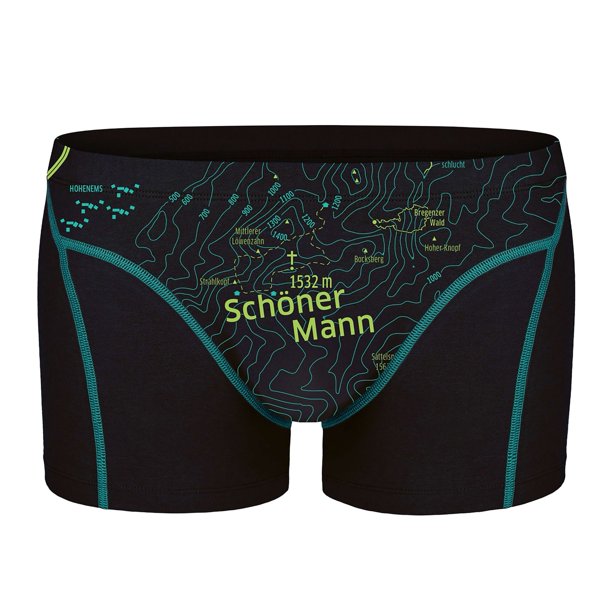 EIN SCHÖNER FLECK ERDE Calzoncillos para hombre - Estampado, Algodón orgánico Schöner Mann (Negro) 2XL (XX-Large)