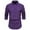 Purple, variant on Honeeladyy Mens T ShirtsFashion Men Casual Plaid Print Pocket Long Sleeves Shirt Blouse