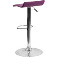 thumbnail image 5 of Bowery Hill Adjustable Faux Leather Backless Bar Stool in Purple, 5 of 5