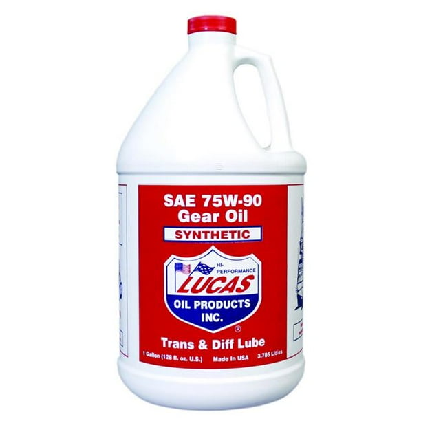 Lucas Oil 10048 Trans & Diff Synthetic SAE 75W90 Gear Lubricant Oil, 1 Gallon