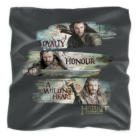 The Hobbit Loyalty and Honour Bandana (21 in x 21 in)