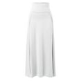 thumbnail image 3 of Huanyaaa Womens Double Split Maxi Long Skirt Ladies Plain Basic Two Side Slit Bed Skirt Full Bed Fall Skirts Skirt Belt Hot Skirt Cage Skirt Suspender Skirt Women Flower Skirt Womens Mini Skirt Girls, 3 of 4