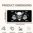 thumbnail image 2 of Horned Skull with Clenched Fists Front License Plate, Metal License Plate, Funny Standard Plates Personalized Novelty Decorative For Men/Women/Boys/Girls Car 6×12 Inch, 2 of 7