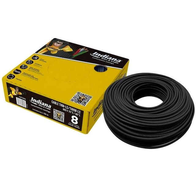 Cable Thwls/Thhwls Indiana Calibre 8 Negro 100M