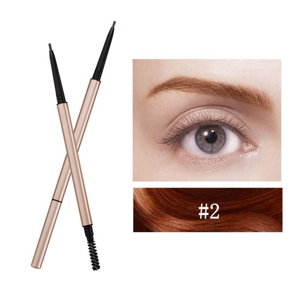 Fiudx Liquidación De Ahorros De Verano Lápiz De Cejas Giratorio Automático De Color Delicado Y Natural, Lápiz De Cejas Fino De Doble Punta De 7 Colores