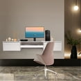 thumbnail image 6 of 60*15.5*9.5in Wall Mounted White Desk Multifunctional Wall Mounted Desk with Pull Out Drawer, 6 of 18