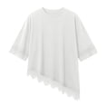 thumbnail image 4 of Women Lace Spandex Tops Blouse for Women Short Elbow Length Sleeve Loose Fit Basic Summer Fall Shirts 2026 Fashion, 4 of 9
