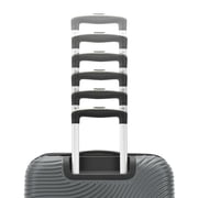 American Tourister Color Waves Medium Checked Expandable Luggage Suitcase with Spinner Wheels, Charcoal