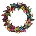 thumbnail image 4 of Vivid 15inch Butterfly Wreath for Front Door Garland Butterfly Fluttering Wreaths Mantle Easter Holiday Wedding Decoration, 4 of 9
