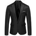 thumbnail image 5 of Traje de hombre entallado de un solo pecho, moda juvenil, informal, para banquete de boda, chaqueta, 5 of 5